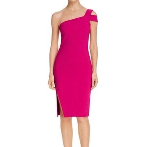 Likely Hot Pink Packard One-Shoulder Dress